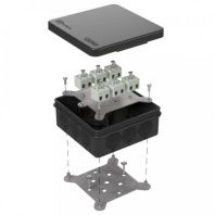 Коробка огнестойкая для о/п двухкомпонентная 60-0303-FR2.5-12 Е15-Е120 RAL9005 100х100х40 (16 шт/кор)