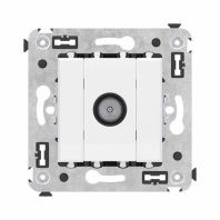 Розетка TV оконечная в стену, Avanti, белое облако