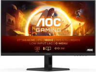 27" AOC 27G4XE 1920x1080, WLED, 16:9, Fast IPS, 300cd, 1000:1, 80M:1, 1ms, 178/178, HDMI*2, DP, 180Hz, Speakers, Tilt, Внут, VESA, Black/Grey, 3y
