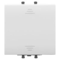 Выключатель одноклавишный модульный, Avanti, белое облако, 2 модуля