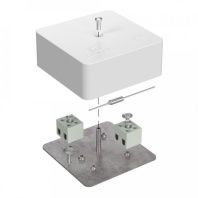 Коробка огнестойкая для кабель-канала 40-0450-FR2.5-4-П Е15-Е120 с термопредохранителем RAL9003 75х75х30 (87 шт/кор)