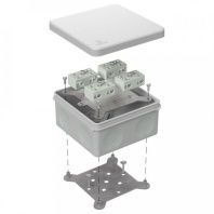 Коробка огнестойкая разветвительная для о/п двухкомпонентная 60-0300-FR6.0-4-8-Р Е15-Е60 RAL7035 100х100х50 (14 шт/кор)