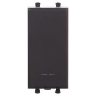 Выключатель модульный, Avanti, черный матовый, 1 модуль