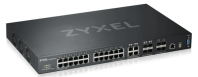 L3 Core коммутатор Zyxel XGS4600-32, rack 19", 24xGE, 4xCombo (SFP/RJ-45), 4xSFP+ , стекируемый (до 4), 2 блока питания в комплекте