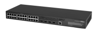 DAHUA 28-портовый управляемый коммутатор, уровень L2+ Порты: 24 RJ45 10/100/1000Мбит/с, 4 SFP+ 1000Мбит/с(uplink); питание: 100~240В(AC); грозозащита: до 6кВ
