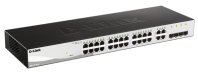 D-Link Управляемый L2 коммутатор, 24x1000Base-T, 4xCombo 1000Base-T/SFP, защита от статического электричества до 6 кВ, CLI
