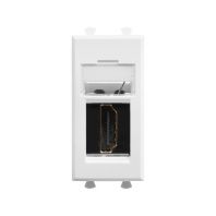 HDMI розетка модульная, тип А-А, Avanti, белое облако, 1 модуль