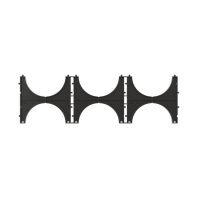 Держатель расстояния (кластер) для двустенных труб, д.110мм, тройной