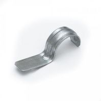 Скоба металлическая однолапковая СМО d25-26 мм для монтажного пистолета (без отверстий) (100 шт/уп)