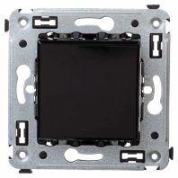 Выключатель одноклавишный в стену, Avanti, черный квадрат