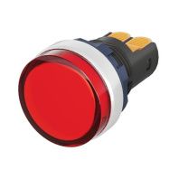 Сигнальный индикатор со встроенным диодом 9-24В, красный, алюминий, зажим Plug-In