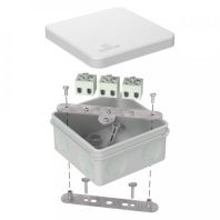 Коробка огнестойкая для о/п двухкомпонентная 60-0210-FR2.5-6 Е15-Е120 RAL7035 80х80х40