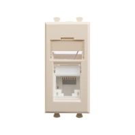 Компьютерная розетка RJ-45 модульная, кат.6, Avanti, ванильная дымка, 1 модуль