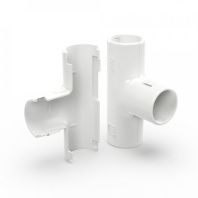 Тройник разборный белый d20 мм (50шт/600шт уп/кор)