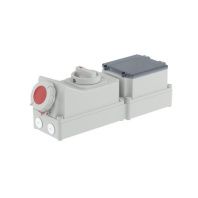 Розетка настенная с механической блокировкой и DIN-рейкой на 6 модулей WSD IP67 63А 3P+E+N 400В