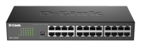 D-Link Неуправляемый коммутатор, 24x1000Base-T, защита от статического электричества до 1 кВ, корпус металл