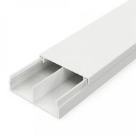 Кабель-канал белый 2-й замок 30х10 мм с перегородкой (64м/уп)