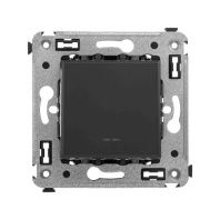 Кнопка одноклавишная в стену, Avanti, черный матовый