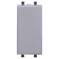 Выключатель модульный, Avanti, закаленная сталь, 1 модуль