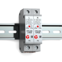 Устройство защиты класса II электрооборудования распределительных сетей 220 (230) В AC от импульсных перенапряжений, комплект УЗП2-220К/LN-PE/20