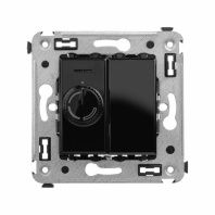 Диммер поворотный в стену, Avanti, черный квадрат