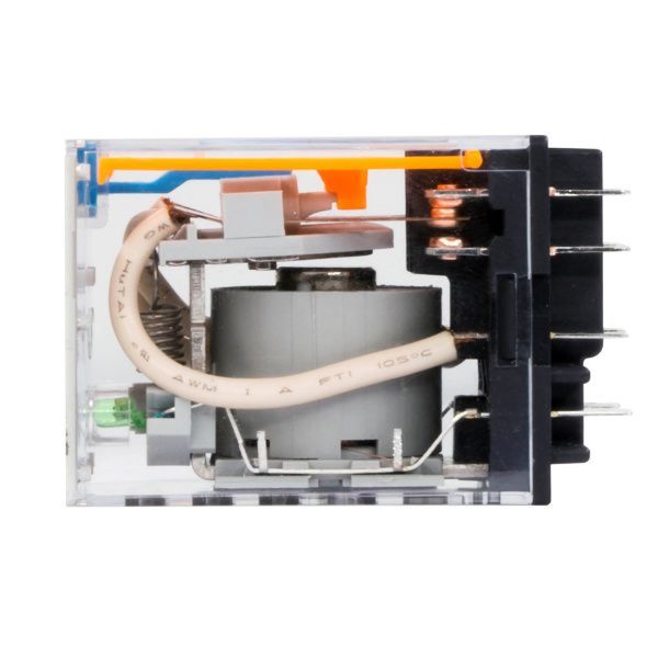 Реле миниатюрное промышленное общего назначения, 4CO, ком. ток 5А, AgSnO2, напряжение 24V DC, опция: светодиод Реле миниатюрное промышленное общего назначения, 4CO, ком. ток 5А, AgSnO2, напряжение 24V DC, опция: светодиод