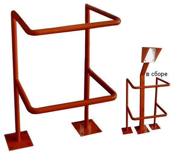 Ограждение стойки считывателя ОС-1 "Аякс", цвет оранжевый, на асфальт Ограждение стойки считывателя ОС-1 "Аякс", цвет оранжевый, на асфальт