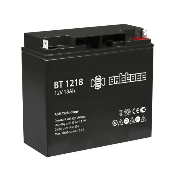 Аккумуляторы для систем безопасности BattBee BT 1218 Аккумуляторы для систем безопасности BattBee BT 1218