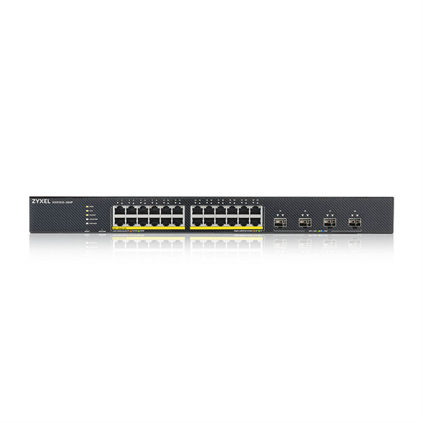 Smart L3 Lite коммутатор PoE+ Zyxel NebulaFlex XGS1935-28HP, rack 19", 24xGE PoE+, 4xSFP+, бюджет PoE 375 Вт Smart L3 Lite коммутатор PoE+ Zyxel NebulaFlex XGS1935-28HP, rack 19", 24xGE PoE+, 4xSFP+, бюджет PoE 375 Вт