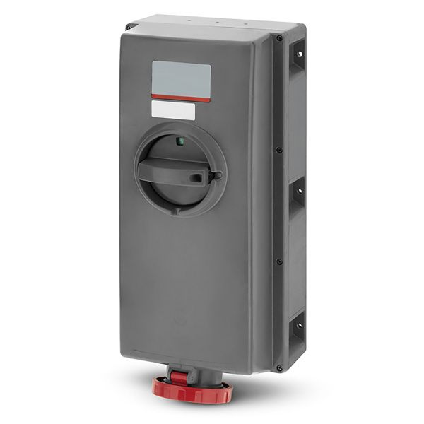 Розетка настенная с механической блокировкой, автоматическим выключателем с теплоэлектромагнитным расцепителем и боковым расположением разъема IP67 125А 3P+E+N 400В Розетка настенная с механической блокировкой, автоматическим выключателем с теплоэлектромагнитным расцепителем и боковым расположением разъема IP67 125А 3P+E+N 400В