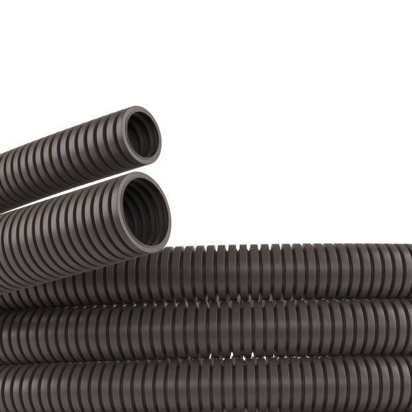 Труба ПА 6 гибкая гофр. д.16мм, ПВ-0, без протяжки, 100м, цвет тёмно-серый Труба ПА 6 гибкая гофр. д.16мм, ПВ-0, без протяжки, 100м, цвет тёмно-серый