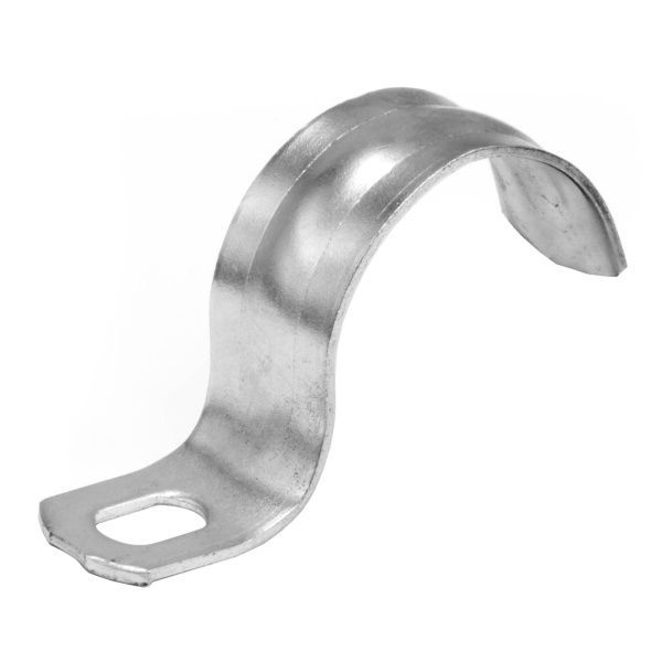 Держатель оцинкованный односторонний, д.40мм с крепежным отверстием 8,5 х 6 мм Держатель оцинкованный односторонний, д.40мм с крепежным отверстием 8,5 х 6 мм