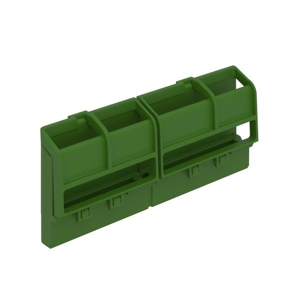 Шинный держатель FRAME 162мм (4 сегмента, до 20 полюсов), зеленый (длявсех щитков) Шинный держатель FRAME 162мм (4 сегмента, до 20 полюсов), зеленый (длявсех щитков)