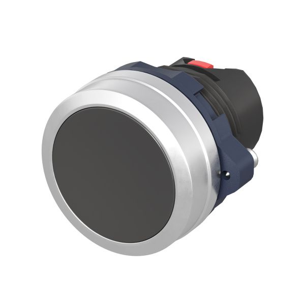 Кнопка плоская без фиксации, черная, алюминий Кнопка плоская без фиксации, черная, алюминий