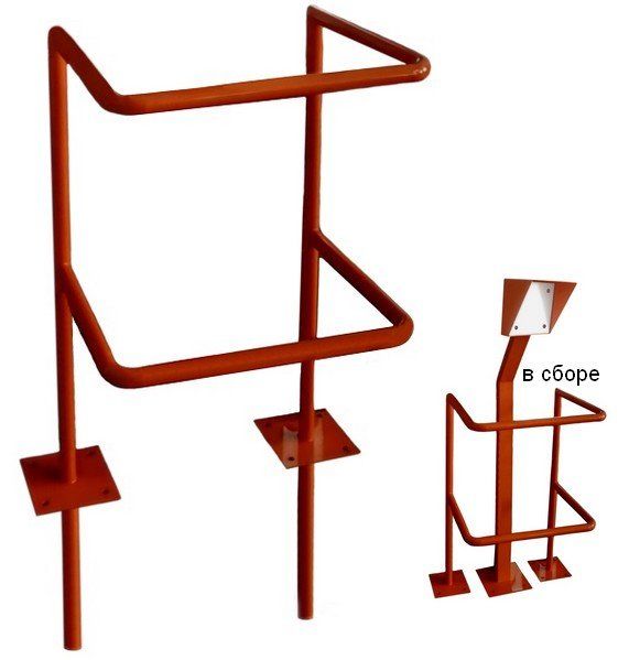 Ограждение стойки считывателя ОС-1 "Аякс", цвет оранжевый, под бетонирование Ограждение стойки считывателя ОС-1 "Аякс", цвет оранжевый, под бетонирование