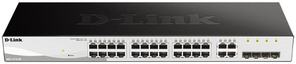 Настраиваемый L2 коммутатор, 24х1000Base-T, 4хCombo 1000Base-T/SFP, упрощенный интерфейс CLI Настраиваемый L2 коммутатор, 24х1000Base-T, 4хCombo 1000Base-T/SFP, упрощенный интерфейс CLI