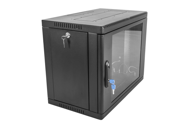 Шкаф телекоммуникационный настенный сварной 9U (600 × 350) съёмные стенки, дверь стекло, чёрный Шкаф телекоммуникационный настенный сварной 9U (600 × 350) съёмные стенки, дверь стекло, чёрный