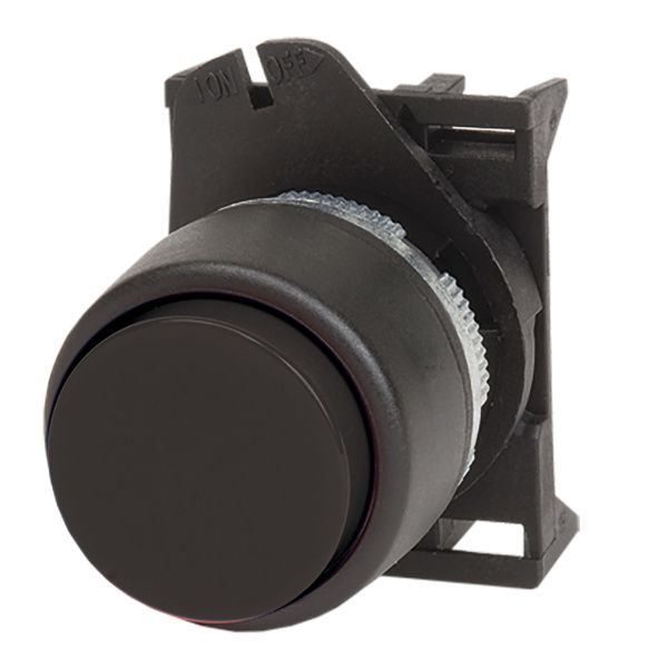 Головка кнопки выпуклая без фиксации, черная Головка кнопки выпуклая без фиксации, черная