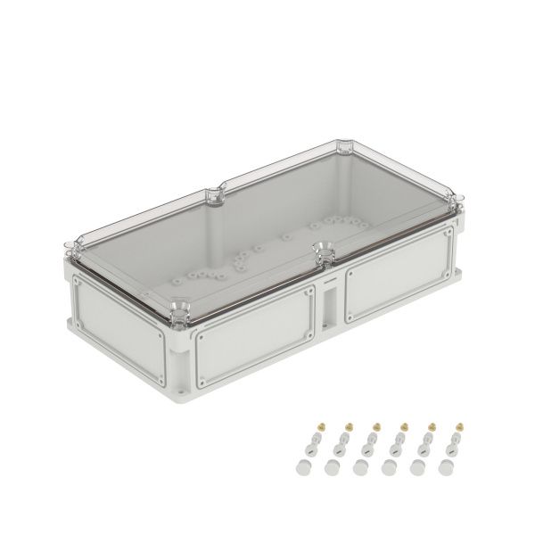 Корпус RAM box без МП 600х300х160 мм, с фланцами, прозрачная крышка высотой 35 мм, IP66/IP67 Корпус RAM box без МП 600х300х160 мм, с фланцами, прозрачная крышка высотой 35 мм, IP66/IP67