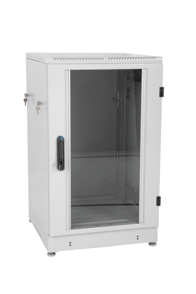 Шкаф телекоммуникационный напольный 18U (600 × 800) дверь стекло, цвет черный Шкаф телекоммуникационный напольный 18U (600 × 800) дверь стекло, цвет черный