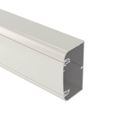 Алюминиевый кабель-канал 110х50 мм (с 1 крышкой), цвет белый Алюминиевый кабель-канал 110х50 мм (с 1 крышкой), цвет белый