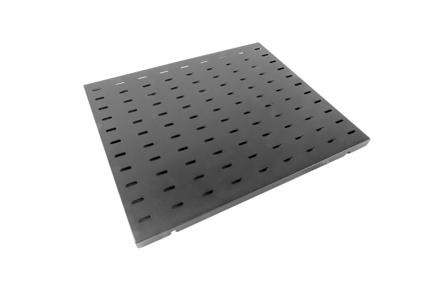 Полка перфорированная, глубина 580 мм, цвет черный Полка перфорированная, глубина 580 мм, цвет черный