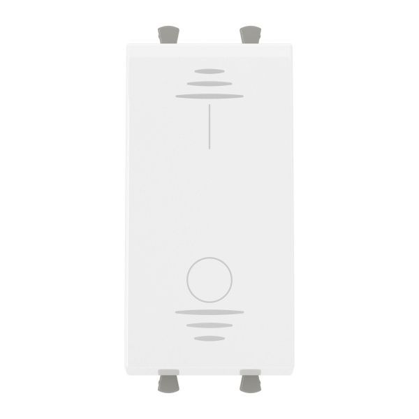 Выключатель двухполюсный одноклавишный модульный, Avanti, белое облако, 1 модуль Выключатель двухполюсный одноклавишный модульный, Avanti, белое облако, 1 модуль