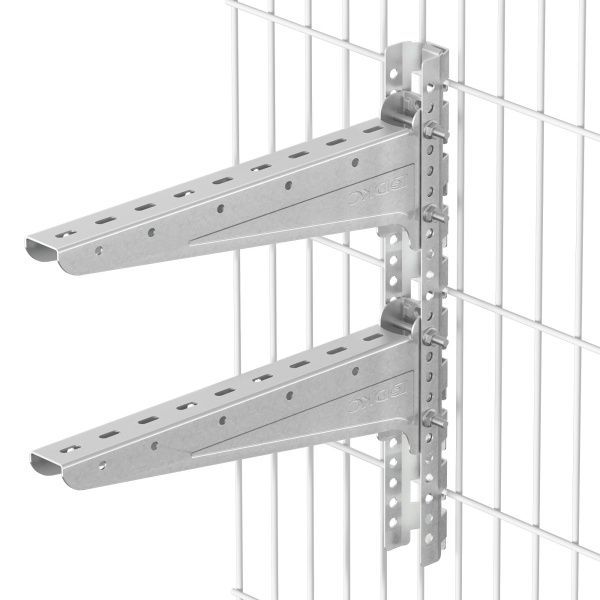 Крепление на сетку двух консолей 43х50х495 мм, горячеоцинкованное Крепление на сетку двух консолей 43х50х495 мм, горячеоцинкованное