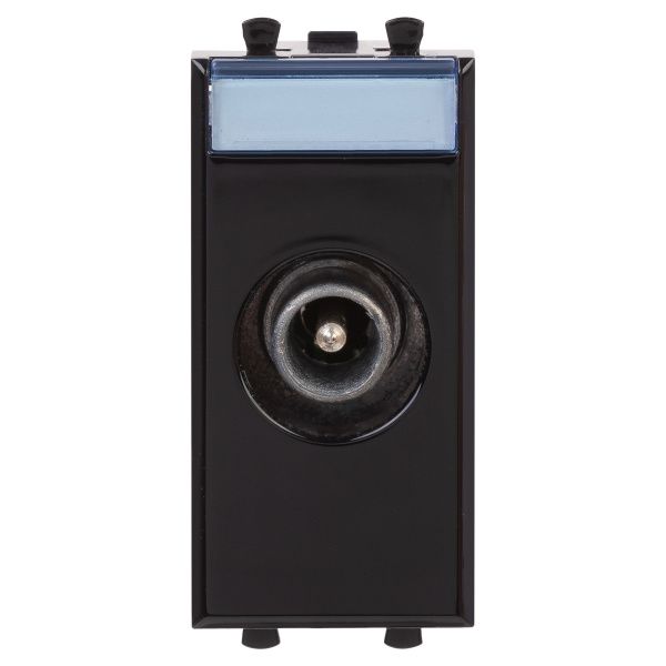 Розетка TV проходная модульная, Avanti, черный квадрат, 1 модуль Розетка TV проходная модульная, Avanti, черный квадрат, 1 модуль