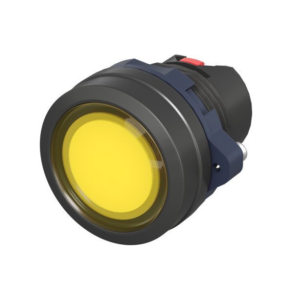 Головка кнопки плоская прозрачная без фиксации, желтая Головка кнопки плоская прозрачная без фиксации, желтая