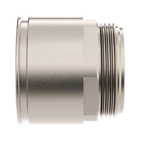 Муфта труба-коробка д.50мм, IP66/IP67, М50х1,5, никелированная латунь Муфта труба-коробка д.50мм, IP66/IP67, М50х1,5, никелированная латунь