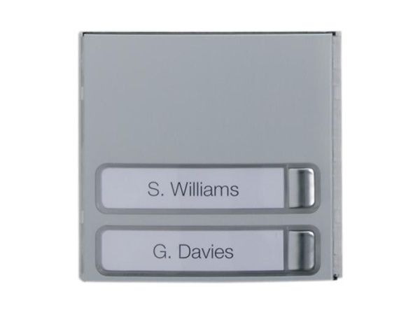 Фронтальная накладка для кодонаборного модуля из натурального сатинированного анодированного алюминия с 2 кнопками MTMF2P Фронтальная накладка для кодонаборного модуля из натурального сатинированного анодированного алюминия с 2 кнопками MTMF2P