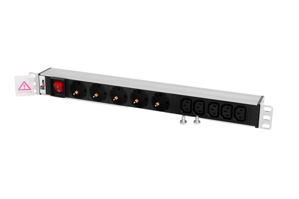 Гор блок розеток Rem-10, 1×10A, выкл, 5S, 5C13, 19", вход C14 Гор блок розеток Rem-10, 1×10A, выкл, 5S, 5C13, 19", вход C14