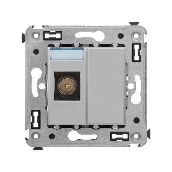 Розетка TV одиночная в стену, Avanti, закаленная сталь Розетка TV одиночная в стену, Avanti, закаленная сталь